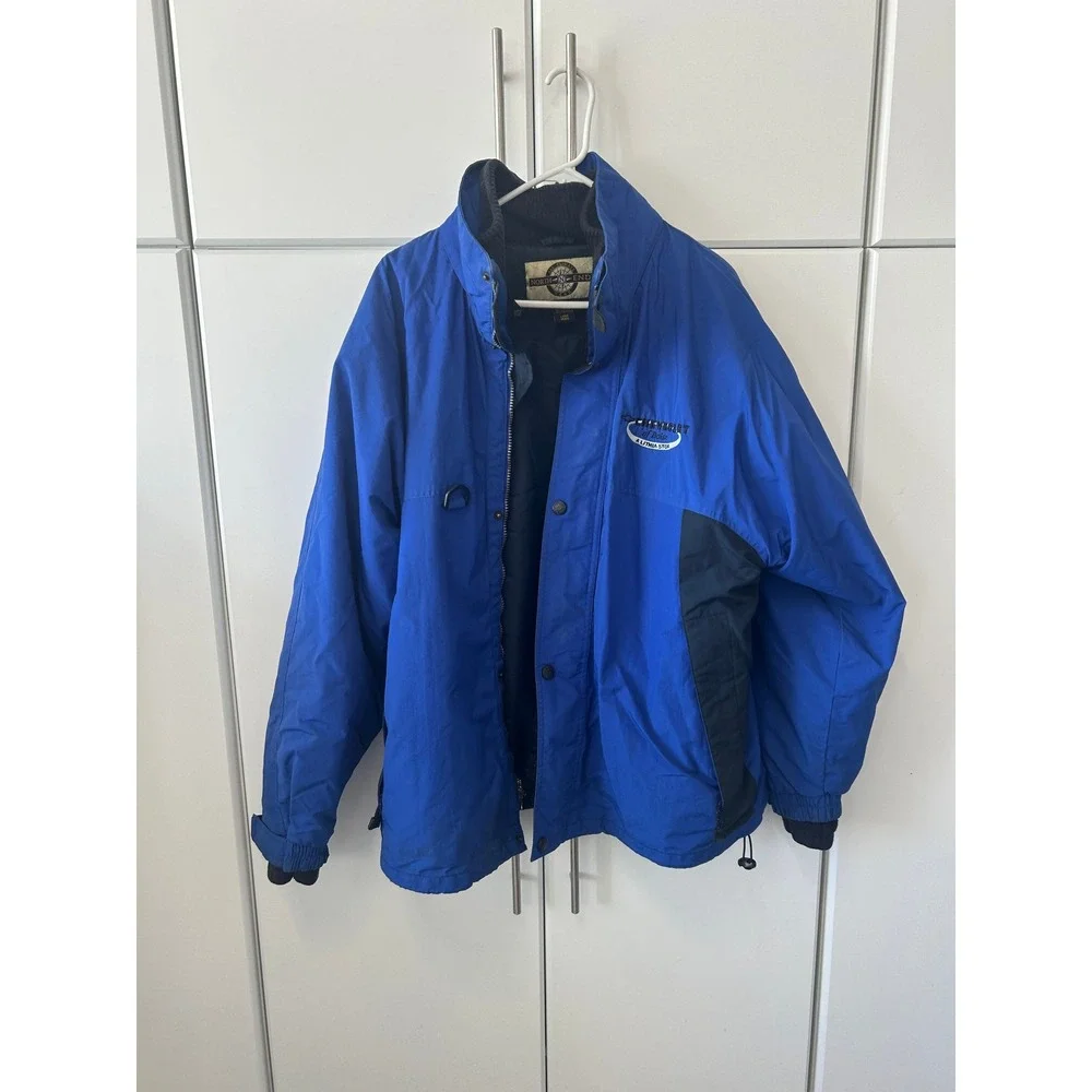 North End All Climate Wear Jacket Mens‎ Large Blue Chevrolet Boise Embroidered